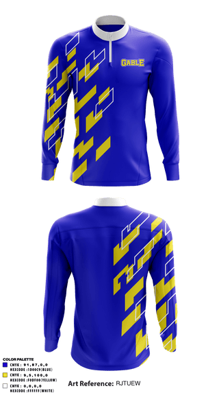Quarter Zip Jacket, Gable Middle School, Spirit Store, Teamtime, Team time, sublimation, custom sports apparel, team uniforms, spirit wear, spiritwear, sports uniforms, custom shirts, team store, custom team store, fundraiser sports, apparel fundraiser