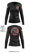 Engine Company 4 55189578 Women's Long Sleeve V-neck Shirt - 3