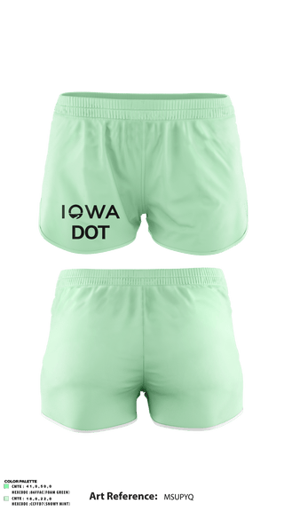 Women's Shorts, Iowa DOT, , Teamtime, Team time, sublimation, custom sports apparel, team uniforms, spirit wear, spiritwear, sports uniforms, custom shirts, team store, custom team store, fundraiser sports, apparel fundraiser