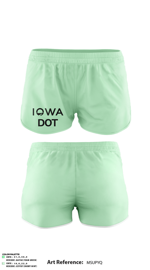 Women's Shorts, Iowa DOT, , Teamtime, Team time, sublimation, custom sports apparel, team uniforms, spirit wear, spiritwear, sports uniforms, custom shirts, team store, custom team store, fundraiser sports, apparel fundraiser