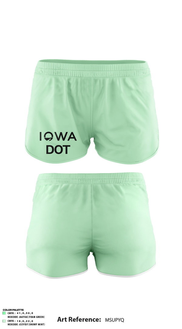 Women's Shorts, Iowa DOT, , Teamtime, Team time, sublimation, custom sports apparel, team uniforms, spirit wear, spiritwear, sports uniforms, custom shirts, team store, custom team store, fundraiser sports, apparel fundraiser