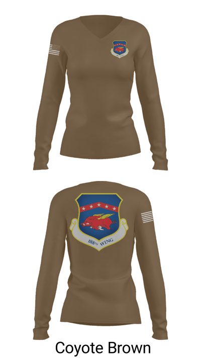 188th wing air national guard 12455702 Women's Long Sleeve V-neck Shirt - 38