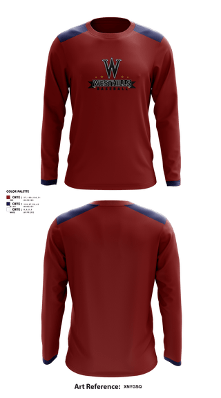 Long Sleeve Performance Shirt, Westhills Baseball, Baseball, Teamtime, Team time, sublimation, custom sports apparel, team uniforms, spirit wear, spiritwear, sports uniforms, custom shirts, team store, custom team store, fundraiser sports, apparel fundraiser