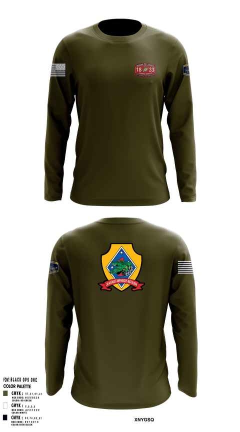 Long Sleeve Performance Shirt, 3rd AAV 1st Marines DivAmphibious assault, vehicle,, Marines, Teamtime, Team time, sublimation, custom sports apparel, team uniforms, spirit wear, spiritwear, sports uniforms, custom shirts, team store, custom team store, fundraiser sports, apparel fundraiser