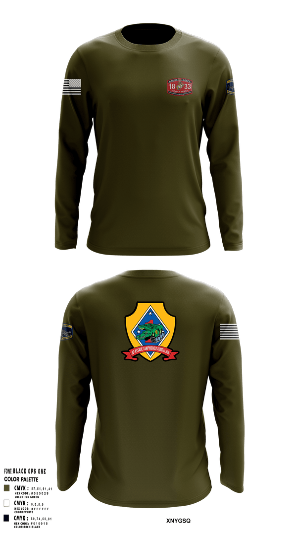 Long Sleeve Performance Shirt, 3rd AAV 1st Marines DivAmphibious assault, vehicle,, Marines, Teamtime, Team time, sublimation, custom sports apparel, team uniforms, spirit wear, spiritwear, sports uniforms, custom shirts, team store, custom team store, fundraiser sports, apparel fundraiser