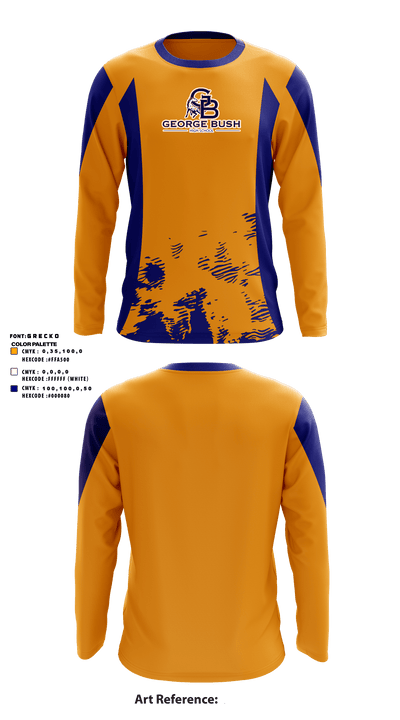 George Bush High School 29244877 Long Sleeve Performance Shirt - 1