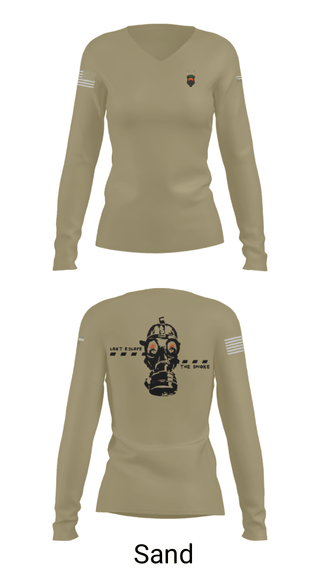 Women's Long Sleeve Vneck Shirt, , Army, Teamtime, Team time, sublimation, custom sports apparel, team uniforms, spirit wear, spiritwear, sports uniforms, custom shirts, team store, custom team store, fundraiser sports, apparel fundraiser