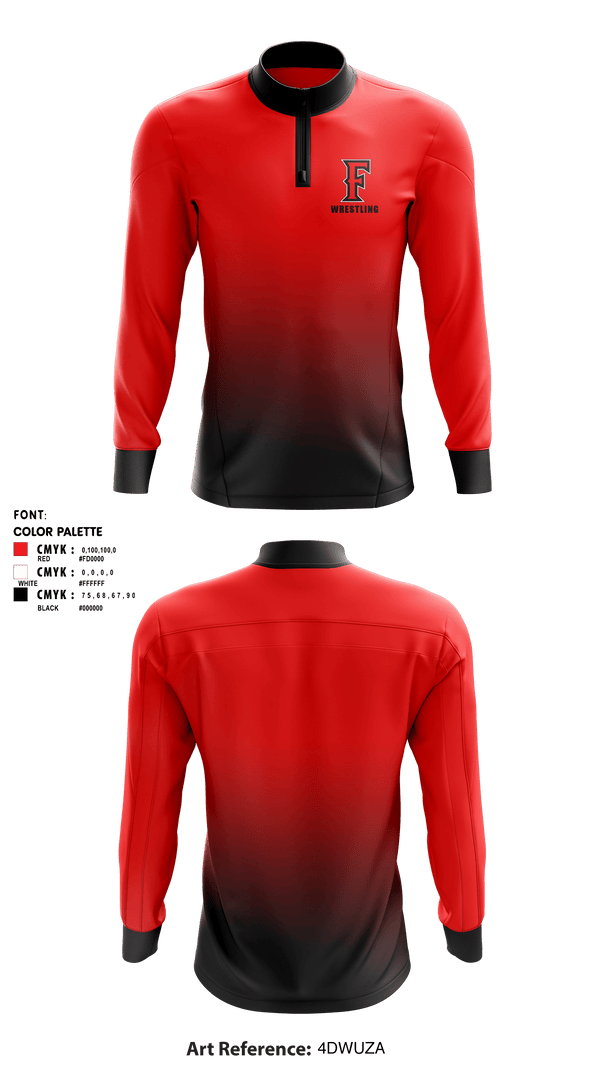 Quarter Zip Jacket, Frontier Senior High School Wrestling, Wrestling, Teamtime, Team time, sublimation, custom sports apparel, team uniforms, spirit wear, spiritwear, sports uniforms, custom shirts, team store, custom team store, fundraiser sports, apparel fundraiser
