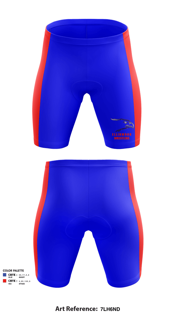 Men's Compression Shorts, Ellinwood Middle School Wrestling, Wrestling, Teamtime, Team time, sublimation, custom sports apparel, team uniforms, spirit wear, spiritwear, sports uniforms, custom shirts, team store, custom team store, fundraiser sports, apparel fundraiser