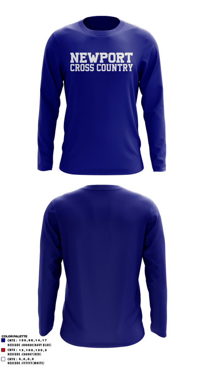 Newport High School Cross Country 52186865 Long Sleeve Performance Shirt - 5