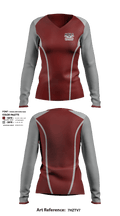 Healdsburg Senior High School Swimming 51370410 Women's Long Sleeve V-neck Shirt - 1