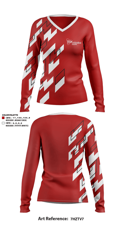 Athletics Ontario 22302380 Women's Long Sleeve V-neck Shirt - 1