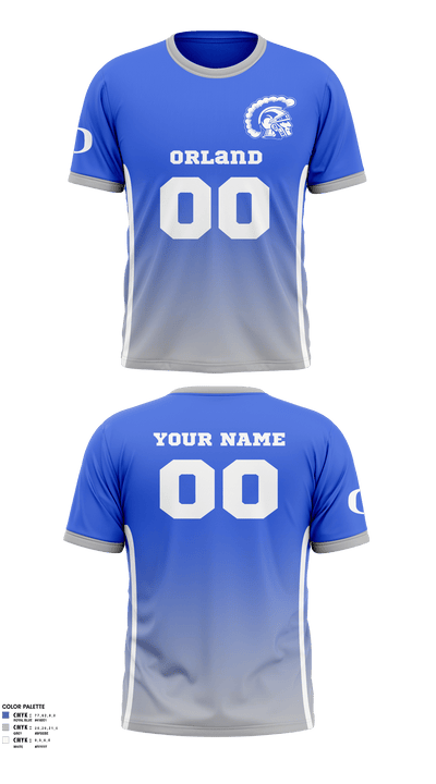 Orland Jr Trojans Football 79293862 Short Sleeve Performance Shirt - 3