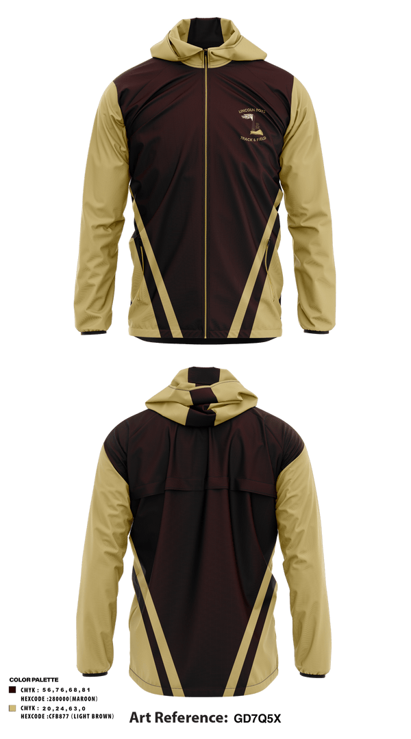 Windbreaker, Lincoln High School Track, Track & Field, Teamtime, Team time, sublimation, custom sports apparel, team uniforms, spirit wear, spiritwear, sports uniforms, custom shirts, team store, custom team store, fundraiser sports, apparel fundraiser