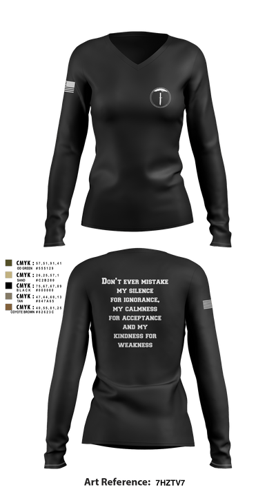 SOI West 38212133 Women's Long Sleeve V-neck Shirt - 1