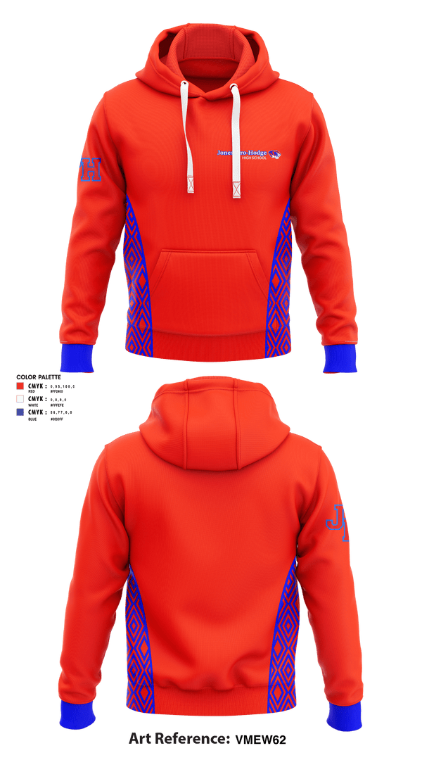 Hoodie, Jonesboro-Hodge High School Basketball, Women's Basketball, Teamtime, Team time, sublimation, custom sports apparel, team uniforms, spirit wear, spiritwear, sports uniforms, custom shirts, team store, custom team store, fundraiser sports, apparel fundraiser