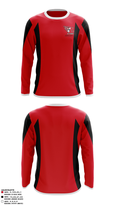 Lodi Jr Flames Football & Cheer 35943137 Long Sleeve Performance Shirt - 1
