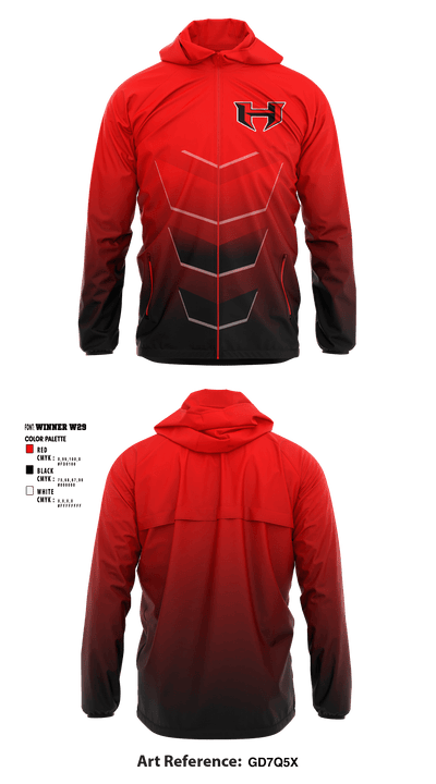 Hibriten High School Wrestling 33577062 Windbreaker - 1