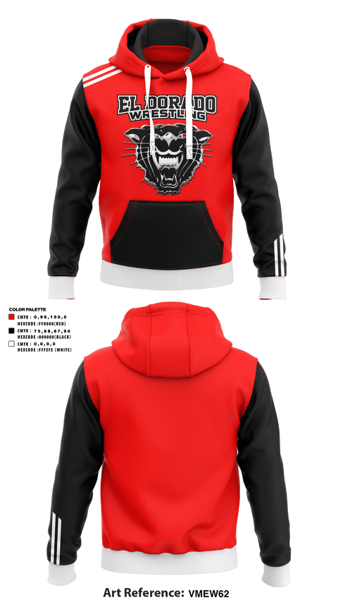 Hoodie, El Dorado High School Wrestling, Wrestling, Teamtime, Team time, sublimation, custom sports apparel, team uniforms, spirit wear, spiritwear, sports uniforms, custom shirts, team store, custom team store, fundraiser sports, apparel fundraiser