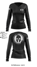 323rd Chem Co. 71427370 Women's Long Sleeve V-neck Shirt - 6