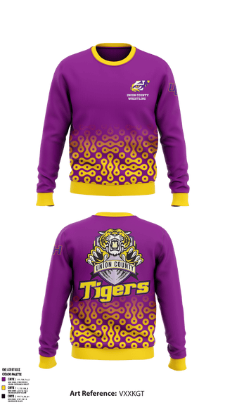 Crew Neck Sweatshirt, Union County High School Wrestling, Wrestling, Teamtime, Team time, sublimation, custom sports apparel, team uniforms, spirit wear, spiritwear, sports uniforms, custom shirts, team store, custom team store, fundraiser sports, apparel fundraiser