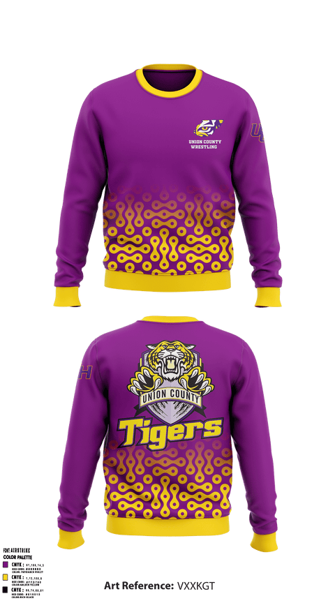 Crew Neck Sweatshirt, Union County High School Wrestling, Wrestling, Teamtime, Team time, sublimation, custom sports apparel, team uniforms, spirit wear, spiritwear, sports uniforms, custom shirts, team store, custom team store, fundraiser sports, apparel fundraiser