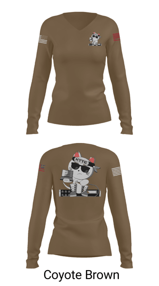Women's Long Sleeve Vneck Shirt, , Air Force, Teamtime, Team time, sublimation, custom sports apparel, team uniforms, spirit wear, spiritwear, sports uniforms, custom shirts, team store, custom team store, fundraiser sports, apparel fundraiser