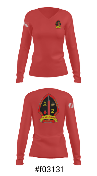 2nd battalion 2nd marines 57428370 Women's Long Sleeve V-neck Shirt - 37