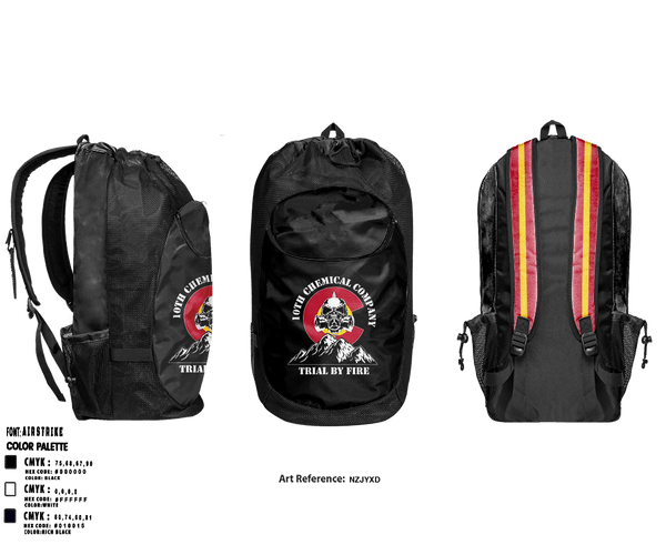 Gear Bag, 10th Chemical Company, , Teamtime, Team time, sublimation, custom sports apparel, team uniforms, spirit wear, spiritwear, sports uniforms, custom shirts, team store, custom team store, fundraiser sports, apparel fundraiser