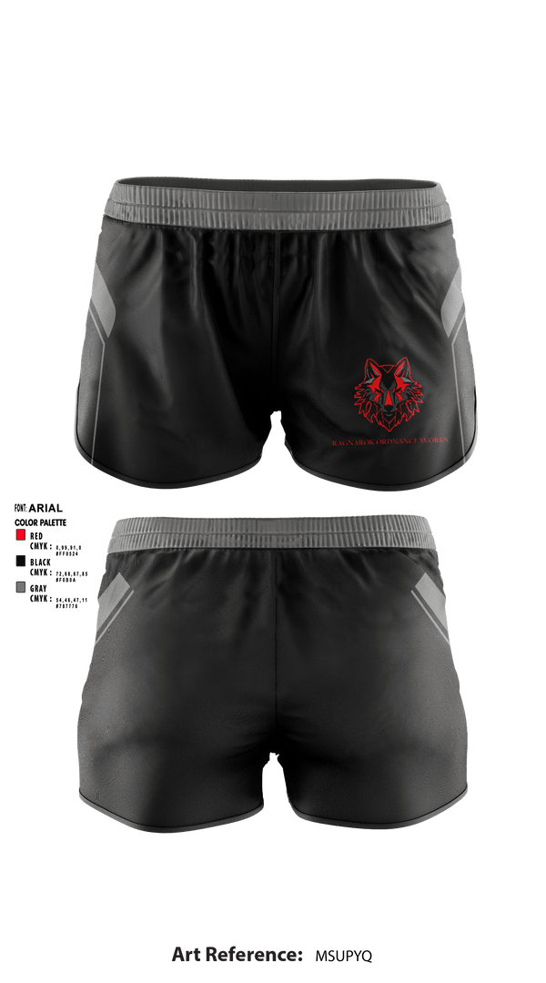 Women's Shorts, Ragnarok Ordnance Works, , Teamtime, Team time, sublimation, custom sports apparel, team uniforms, spirit wear, spiritwear, sports uniforms, custom shirts, team store, custom team store, fundraiser sports, apparel fundraiser