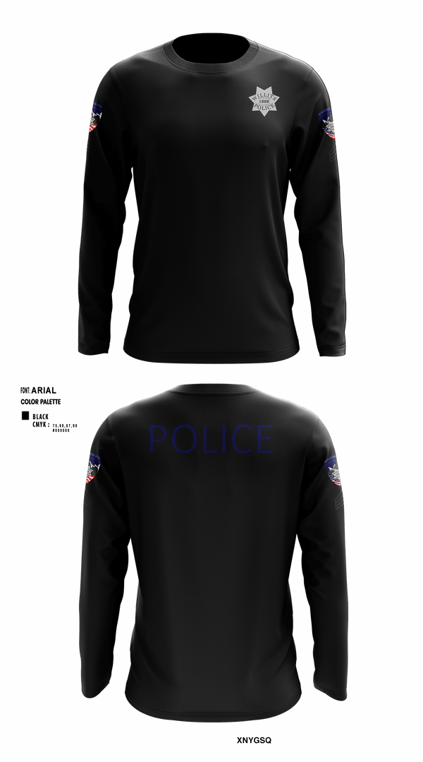 Long Sleeve Performance Shirt, Willits Little Lake JRTF, Police, Teamtime, Team time, sublimation, custom sports apparel, team uniforms, spirit wear, spiritwear, sports uniforms, custom shirts, team store, custom team store, fundraiser sports, apparel fundraiser