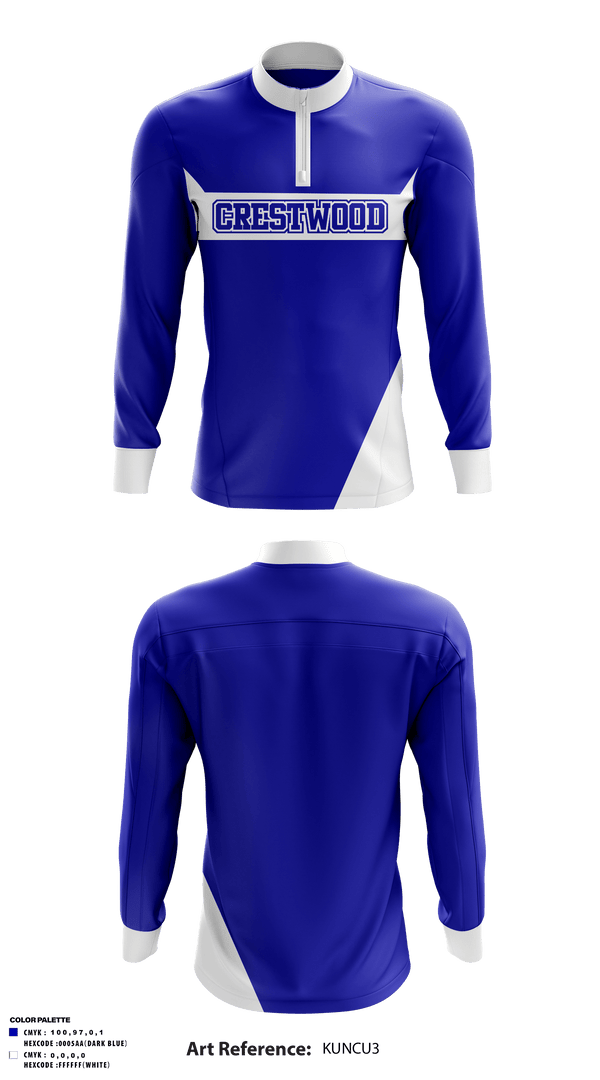 Quarter Zip Jacket, Crestwood Elementary School, Spirit Store, Teamtime, Team time, sublimation, custom sports apparel, team uniforms, spirit wear, spiritwear, sports uniforms, custom shirts, team store, custom team store, fundraiser sports, apparel fundraiser