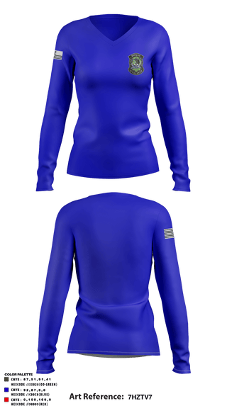 Women's Long Sleeve Vneck Shirt, , Fire Department, Teamtime, Team time, sublimation, custom sports apparel, team uniforms, spirit wear, spiritwear, sports uniforms, custom shirts, team store, custom team store, fundraiser sports, apparel fundraiser