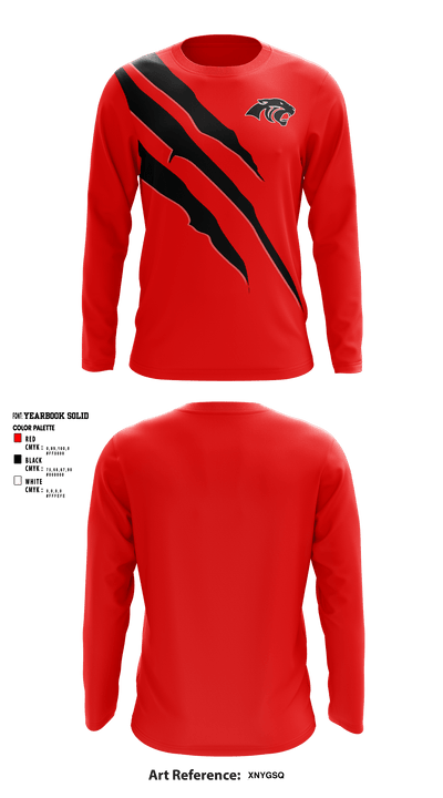 Cabot High School Wrestling 60443284 Long Sleeve Performance Shirt - 1