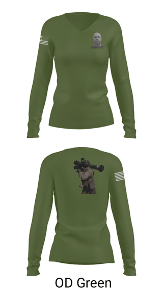 Women's Long Sleeve Vneck Shirt, , Army, Teamtime, Team time, sublimation, custom sports apparel, team uniforms, spirit wear, spiritwear, sports uniforms, custom shirts, team store, custom team store, fundraiser sports, apparel fundraiser