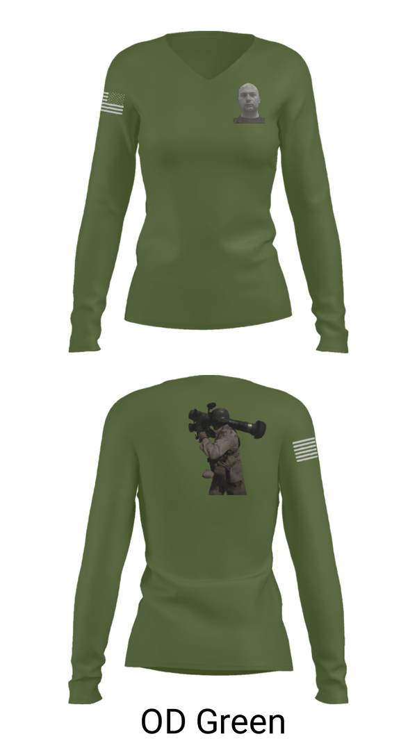 Women's Long Sleeve Vneck Shirt, , Army, Teamtime, Team time, sublimation, custom sports apparel, team uniforms, spirit wear, spiritwear, sports uniforms, custom shirts, team store, custom team store, fundraiser sports, apparel fundraiser