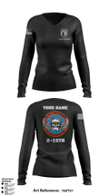 D Co 2-13 AVN REGT_SOLDIERS 19374503 Women's Long Sleeve V-neck Shirt - 6