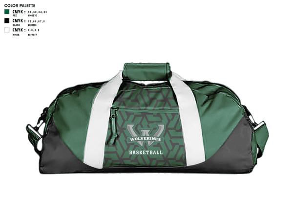 Duffle Bag, Woodland High School, Men's Basketball, Teamtime, Team time, sublimation, custom sports apparel, team uniforms, spirit wear, spiritwear, sports uniforms, custom shirts, team store, custom team store, fundraiser sports, apparel fundraiser