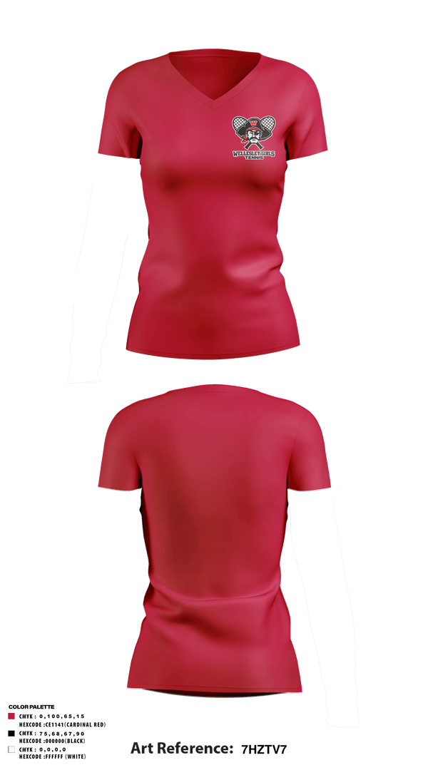 Women's Short Sleeve Vneck Shirt, wellesley girls tennis, Tennis, Teamtime, Team time, sublimation, custom sports apparel, team uniforms, spirit wear, spiritwear, sports uniforms, custom shirts, team store, custom team store, fundraiser sports, apparel fundraiser