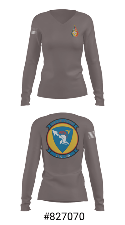 VF-106 60512083 Women's Long Sleeve V-neck Shirt - 37