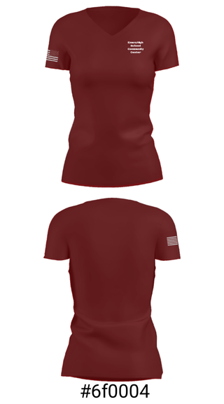 Women's Short Sleeve Vneck Shirt, Emery High School Community Center, Spirit Store, Teamtime, Team time, sublimation, custom sports apparel, team uniforms, spirit wear, spiritwear, sports uniforms, custom shirts, team store, custom team store, fundraiser sports, apparel fundraiser