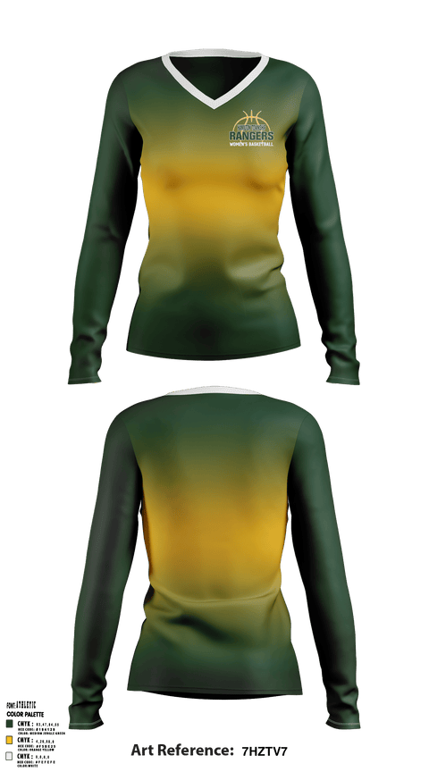 Women's Long Sleeve Vneck Shirt, Hamilton Middle School Basketball, Women's Basketball, Teamtime, Team time, sublimation, custom sports apparel, team uniforms, spirit wear, spiritwear, sports uniforms, custom shirts, team store, custom team store, fundraiser sports, apparel fundraiser