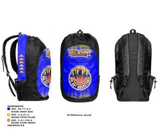 Gear Bag, Big Cat Basketball, Men's Basketball, Teamtime, Team time, sublimation, custom sports apparel, team uniforms, spirit wear, spiritwear, sports uniforms, custom shirts, team store, custom team store, fundraiser sports, apparel fundraiser