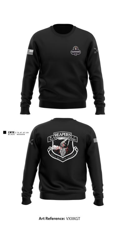 C Btry 2-32 FAR 54582520 Crew Neck Sweatshirt - 1