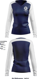 Kent Island Youth Softball 28747832 Women's Long Sleeve V-neck Shirt - 2