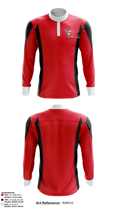 Lodi Jr Flames Football & Cheer 35943137 Quarter Zip Jacket - 1