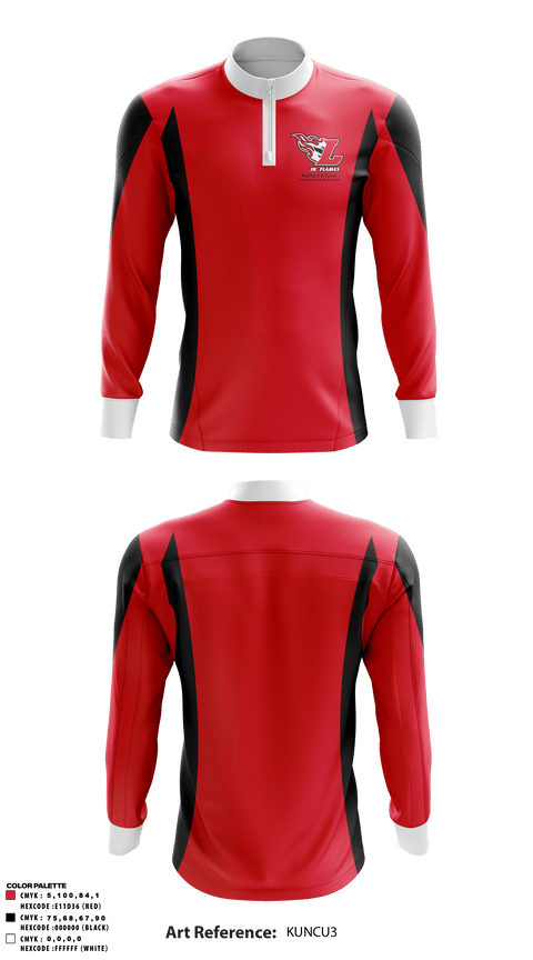 Quarter Zip Jacket, Lodi Jr Flames Football & Cheer, Cheer, Teamtime, Team time, sublimation, custom sports apparel, team uniforms, spirit wear, spiritwear, sports uniforms, custom shirts, team store, custom team store, fundraiser sports, apparel fundraiser