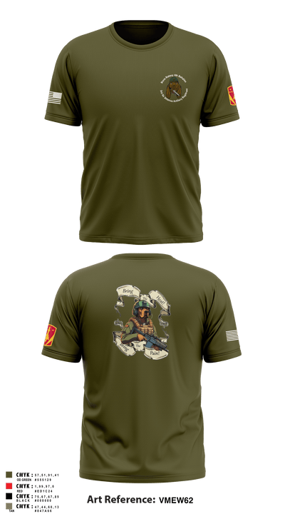 Bravo Battery, 4th Battalion, 3rd Air Defense Artillery Regiment 1115971 Short Sleeve Performance Shirt - 4