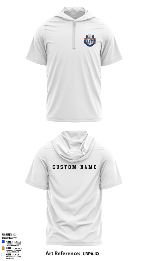 Short Sleeve Performance Shirt with hood, Matthews Elite, Football, Teamtime, Team time, sublimation, custom sports apparel, team uniforms, spirit wear, spiritwear, sports uniforms, custom shirts, team store, custom team store, fundraiser sports, apparel fundraiser