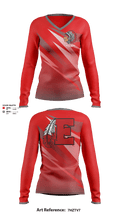 Edgewood High School Swimming 40167347 Women's Long Sleeve V-neck Shirt - 1